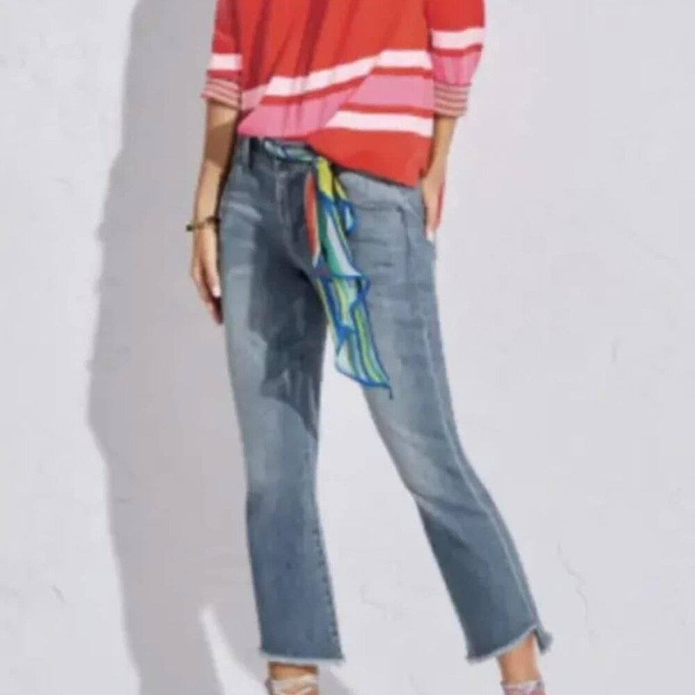 Cabi High Low Crop Jean